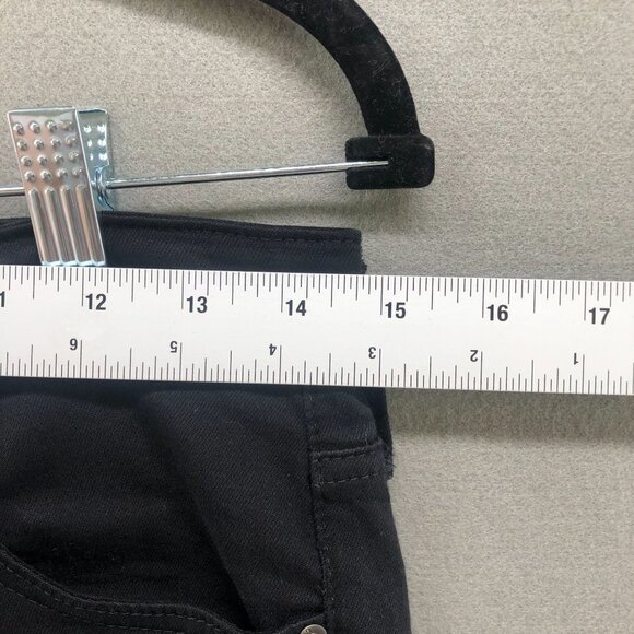 AG Adriano Goldschmied The Farrah High Rise Skinny Jean Size 27 Black Distressed - Picture 9 of 12